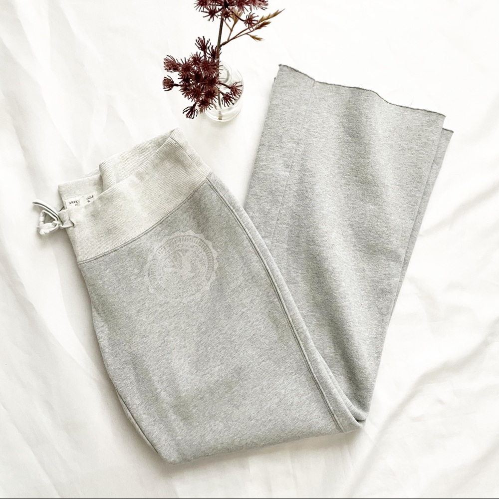 American Eagle Wide Leg Grey Sweatpants